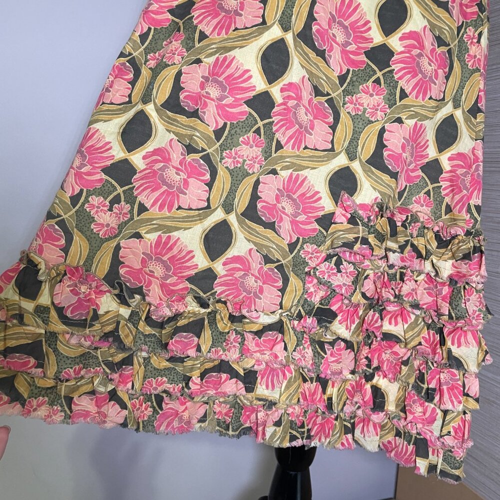 Women's Size 8 Free People Floral Empire Waist V-Neck Dress - Picture 4 of 11